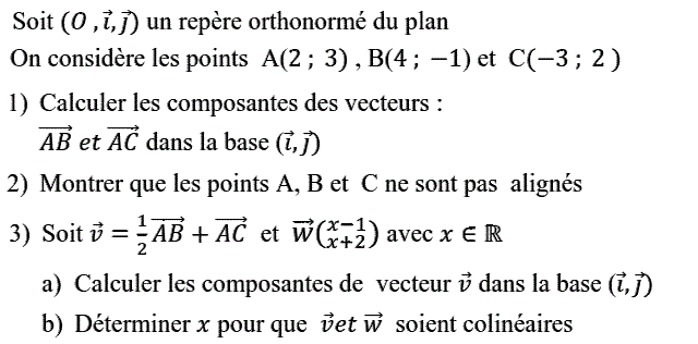 Calcul vectoriel: Exercice 21