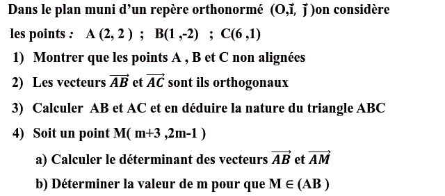 Calcul vectoriel: Exercice 61