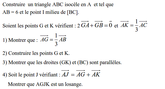 Calcul vectoriel: Exercice 53