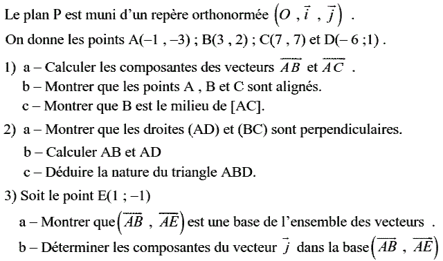 Calcul vectoriel: Exercice 69