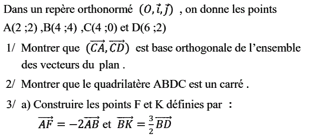 Calcul vectoriel: Exercice 78