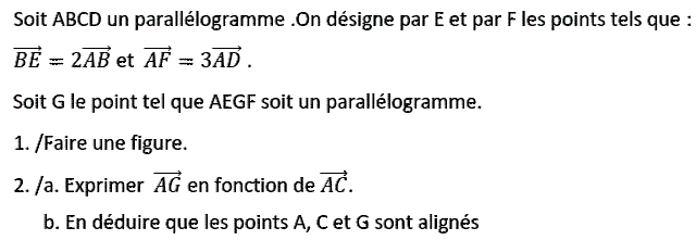 Calcul vectoriel: Exercice 22