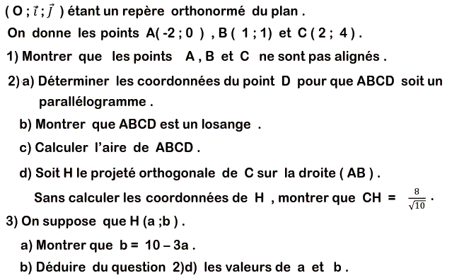 Calcul vectoriel: Exercice 52