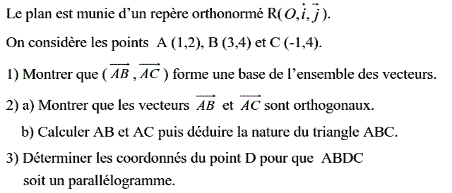 Calcul vectoriel: Exercice 27