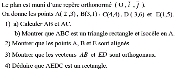 Calcul vectoriel: Exercice 24