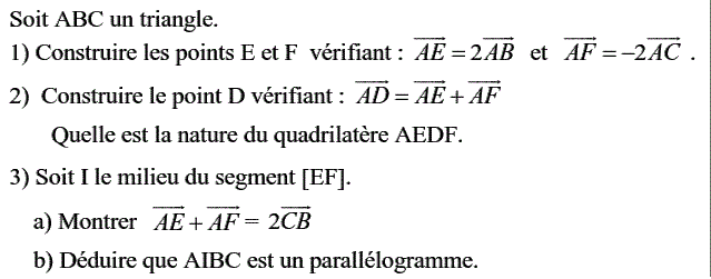 Calcul vectoriel: Exercice 25