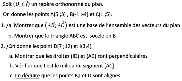 Calcul vectoriel: Exercice 68