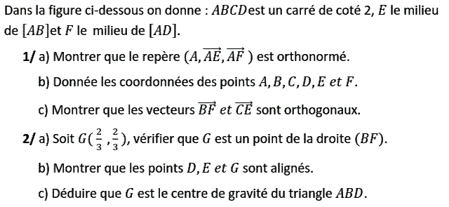Calcul vectoriel: Exercice 52