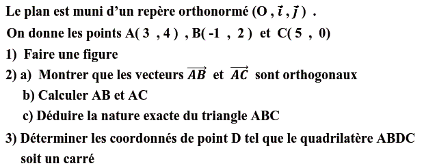 Calcul vectoriel: Exercice 28