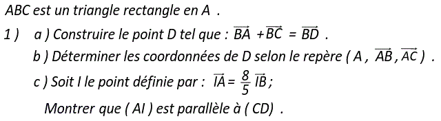 Calcul vectoriel: Exercice 49