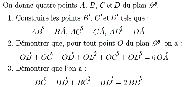 Calcul vectoriel: Exercice 28