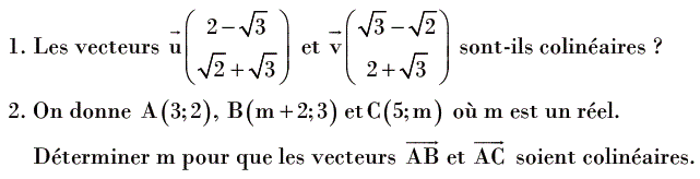 Calcul vectoriel: Exercice 12