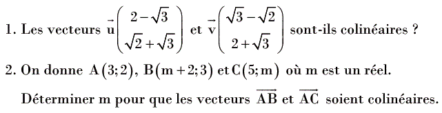 Calcul vectoriel: Exercice 17