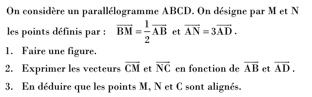 Calcul vectoriel: Exercice 17