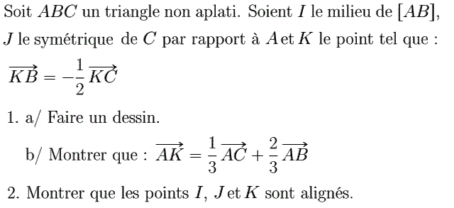 Calcul vectoriel: Exercice 10