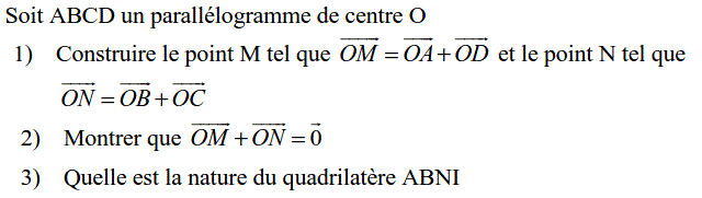 Calcul vectoriel: Exercice 7