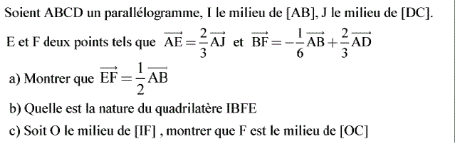 Calcul vectoriel: Exercice 2