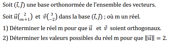 Calcul vectoriel: Exercice 4