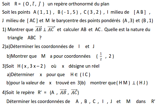 Calcul vectoriel: Exercice 76