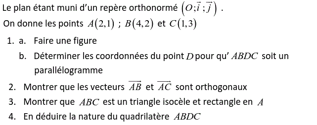 Calcul vectoriel: Exercice 34