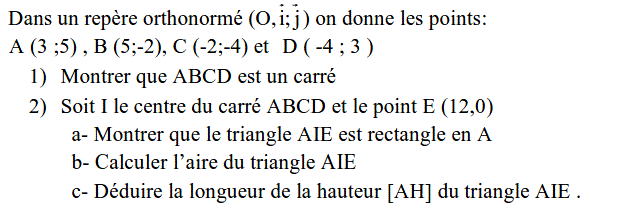 Calcul vectoriel: Exercice 14