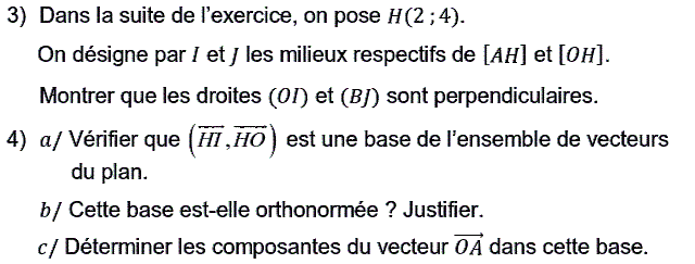 Calcul vectoriel: Exercice 82