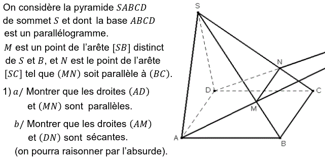 Géométrie dans l'espace: Exercice 19