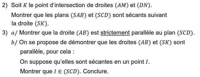 Géométrie dans l'espace: Exercice 19