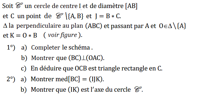 Géométrie dans l'espace: Exercice 14