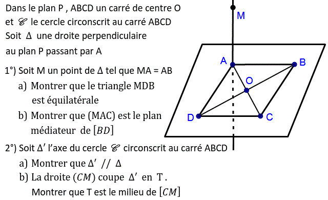 Géométrie dans l'espace: Exercice 12