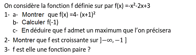 Fonctions: Exercice 14
