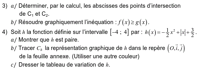 Fonctions: Exercice 45