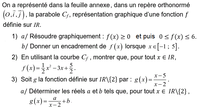 Fonctions: Exercice 54