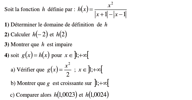 Fonctions: Exercice 34