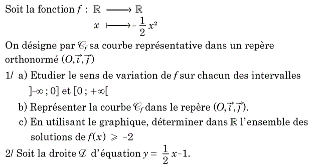 Fonctions: Exercice 58