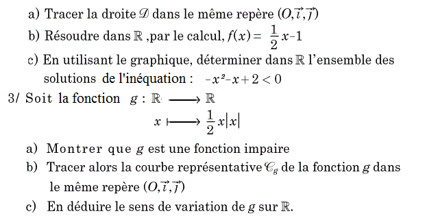 Fonctions: Exercice 57
