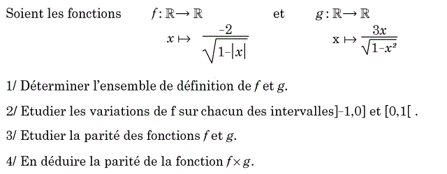 Fonctions: Exercice 40