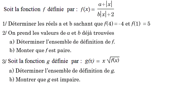 Fonctions: Exercice 42