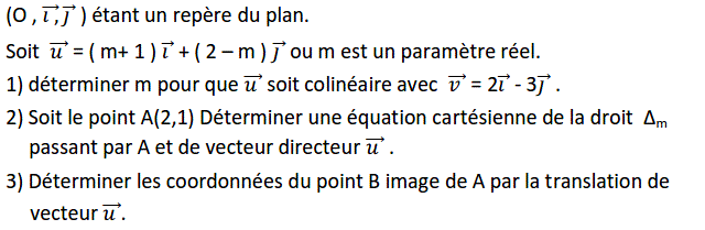 Géométrie analytique: Exercice 22