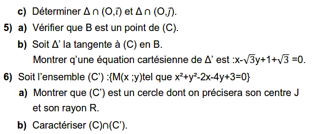 Géométrie analytique: Exercice 74