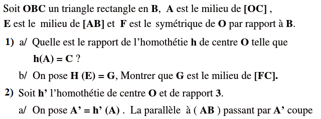 Homotheties: Exercice 22