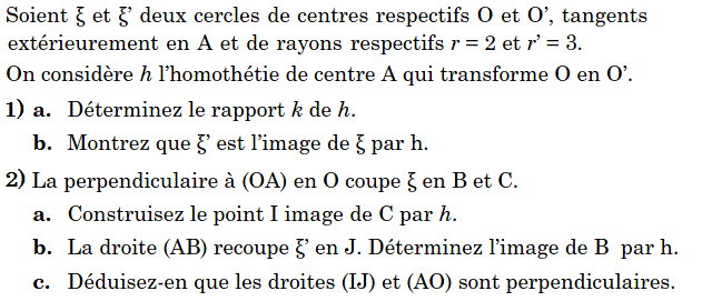 Homotheties: Exercice 36