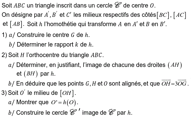 Homotheties: Exercice 10