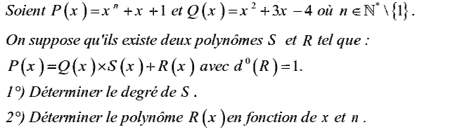 Notion de polynômes: Exercice 7