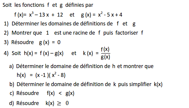 Notion de polynômes: Exercice 17