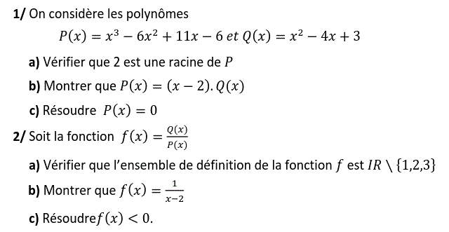 Notion de polynômes: Exercice 22