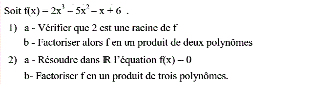 Notion de polynômes: Exercice 6