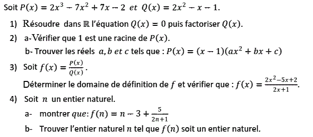 Notion de polynômes: Exercice 24