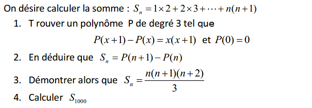 Notion de polynômes: Exercice 18