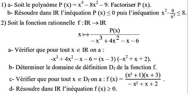 Notion de polynômes: Exercice 57